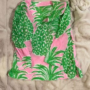 Lilly Pulitzer Amelia pineapple shirt large